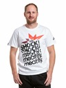 Meatfly Meatfly pánske tričko Big Shock Shattered White | Biela | Veľkosť