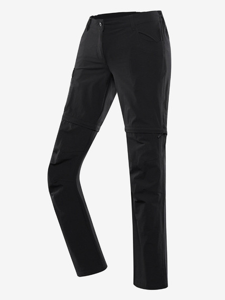 ALPINE PRO Dámske outdoorové nohavice s odopínateľnými nohavicami ALPINE PRO NESCA black