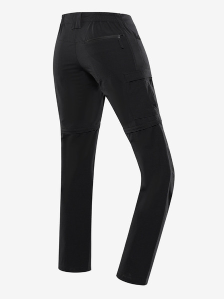 ALPINE PRO Dámske outdoorové nohavice s odopínateľnými nohavicami ALPINE PRO NESCA black