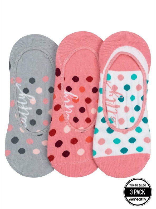 Meatfly Meatfly Low Socks Triple Pack White / Pink
