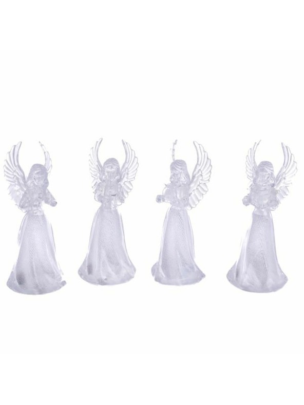 Casa de Engel Umelá LED dekorácia - anjel (teplá žltá) - sada 4ks, 1/24