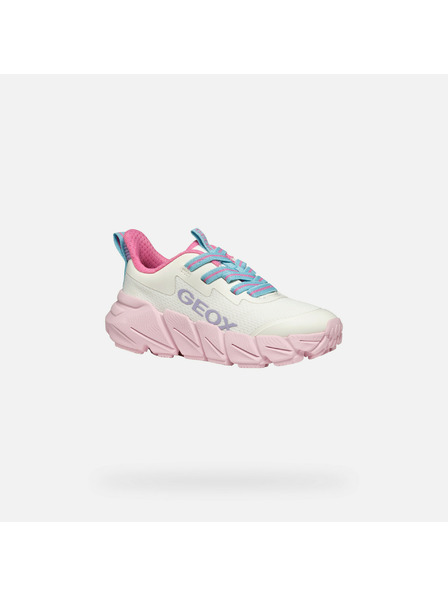 Geox Biele dievčenské tenisky Geox Flexyper Fast