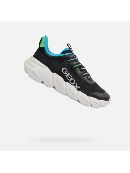Geox Čierne chlapčenské tenisky Geox Fast