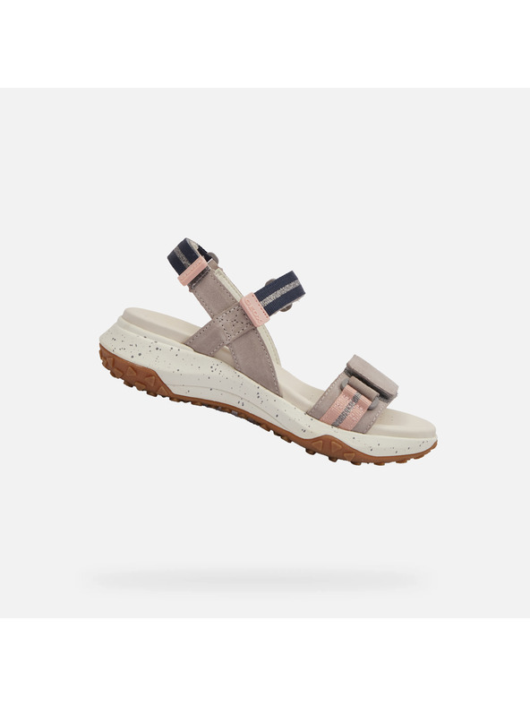 Geox Sivé dámske sandále Geox Sorapis + Grip