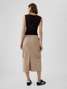 GAP Midi sukňa s vreckami Utility Cargo GAP