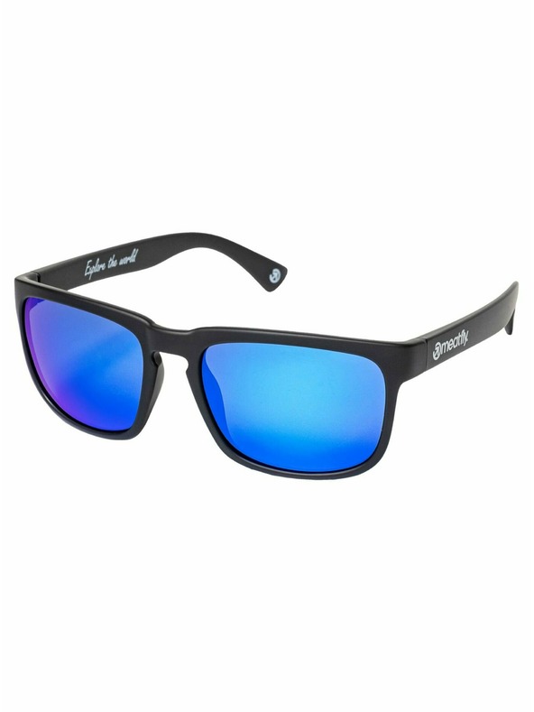 Meatfly Meatfly polarizačné slnečné okuliare Gammy Black Matt/Blue | Čierna | Veľkosť
