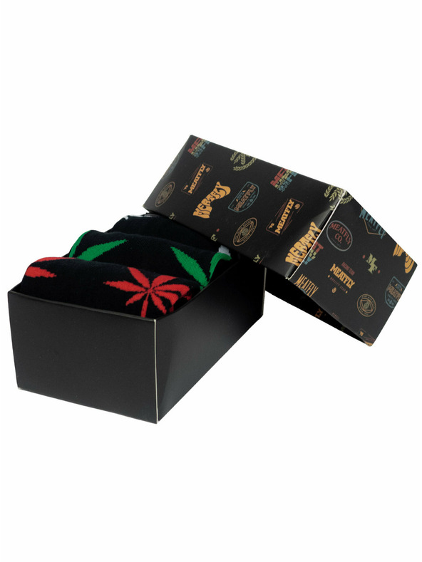 Meatfly Meatfly pánske ponožky Ganja Black Gift Pack | Viacfarebná | Veľkosť
