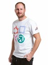 Meatfly Meatfly pánske tričko Big Shock Gameon White | Biela | Veľkosť