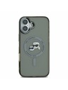 Karl Lagerfeld Karl Lagerfeld IML K&CH Heads Metal Frame MagSafe Zadný Kryt pre iPhone 16 Black