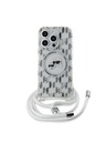 Karl Lagerfeld Karl Lagerfeld IML Monogram Crossbody K&CH Heads MagSafe Zadný Kryt pre iPhone 15 Pro Max Transparent