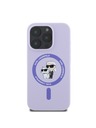 Karl Lagerfeld Karl Lagerfeld Tekutý silikón Karl and Choupette MagSafe Zadný kryt pre iPhone 16 Pro Max Fialový