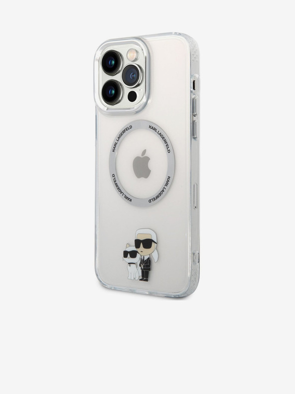 Karl Lagerfeld IML Karl and Choupette NFT MagSafe Zadný kryt pre iPhone 13 Pro Max Priehľadný Karl Lagerfeld