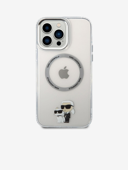 Karl Lagerfeld IML Karl and Choupette NFT MagSafe Zadný kryt pre iPhone 13 Pro Max Priehľadný Karl Lagerfeld