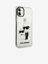 Karl Lagerfeld IML Trblietavý Karl and Choupette NFT Zadný kryt pre iPhone 11 Priehľadný Karl Lagerfeld