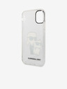Karl Lagerfeld IML Trblietavý Karl and Choupette NFT Zadný kryt pre iPhone 11 Priehľadný Karl Lagerfeld