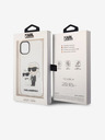 Karl Lagerfeld IML Trblietavý Karl and Choupette NFT Zadný kryt pre iPhone 11 Priehľadný Karl Lagerfeld