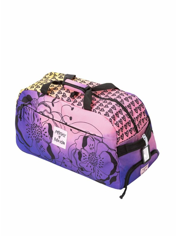 Meatfly Meatfly cestovná taška Gail Peach Flowers 42 L | Ružová | Objem 42 L