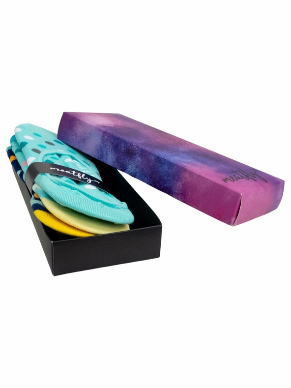 Meatfly Meatfly ponožky Low Socks Gift Pack Ocean Blue | Modrá | Veľkosť