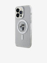Karl Lagerfeld Karl Lagerfeld IML Trblietavý Karl a Choupette MagSafe Zadný kryt pre iPhone 15 Pro Max Priehľadný