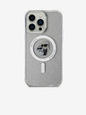Karl Lagerfeld Karl Lagerfeld IML Trblietavý Karl a Choupette MagSafe Zadný kryt pre iPhone 15 Pro Max Priehľadný