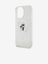 Karl Lagerfeld Karl Lagerfeld IML Trblietavý Karl a Choupette MagSafe Zadný kryt pre iPhone 15 Pro Max Priehľadný
