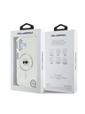 Karl Lagerfeld Karl Lagerfeld IML Karl Head Kovový rám MagSafe Zadný kryt pre iPhone 16 Priehľadný