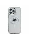 Karl Lagerfeld Karl Lagerfeld IML Hlava Choupette Kovový rám MagSafe Zadný kryt pre iPhone 16 Pro Max Priehľadný