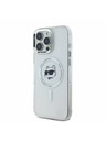 Karl Lagerfeld Karl Lagerfeld IML Hlava Choupette Kovový rám MagSafe Zadný kryt pre iPhone 16 Pro Max Priehľadný