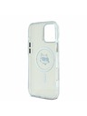 Karl Lagerfeld Karl Lagerfeld IML Hlava Choupette Kovový rám MagSafe Zadný kryt pre iPhone 16 Pro Max Priehľadný