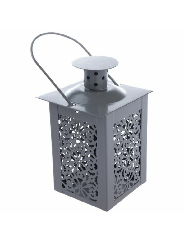 Casa de Engel Kovový lampáš, sivý, 0/48