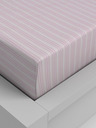 Kvalitex Bavlnené napínacie prestieradlo 200x200cm ružový pruh Kvalitex