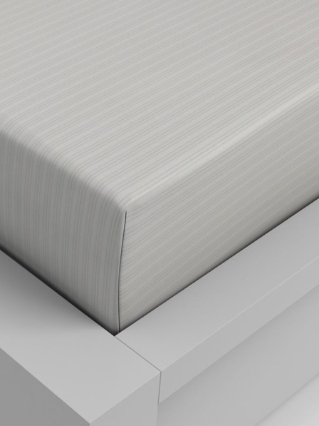 Kvalitex Bavlnené napínacie prestieradlo 120x200cm béžový prúžok Kvalitex