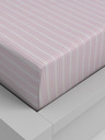 Kvalitex Bavlnené napínacie prestieradlo 80x200cm ružový prúžok Kvalitex