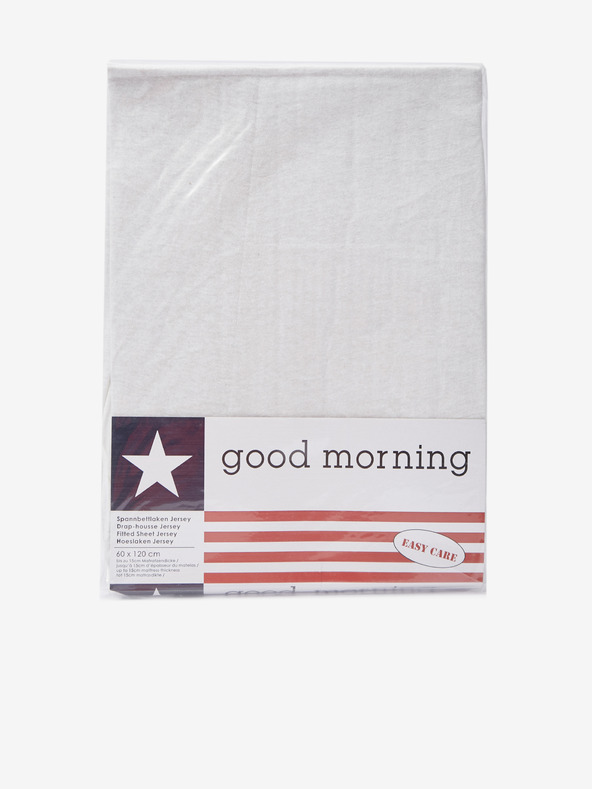 Good Morning 60 x 120 cm - Biele prestieradlo z elastického džerseja Good Morning
