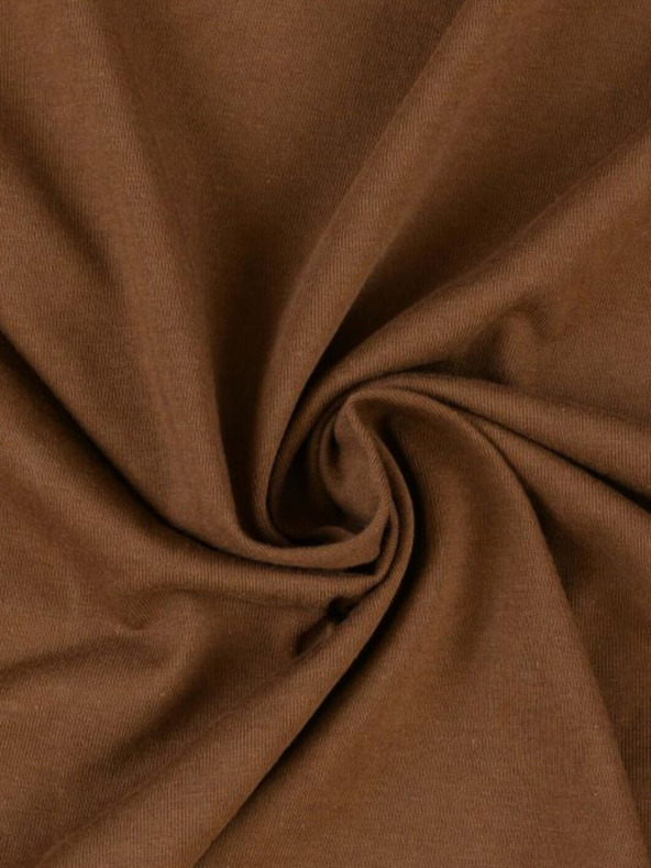 Kvalitex Jersejové jednolôžkové prestieradlo 120x200cm tmavohnedé Kvalitex