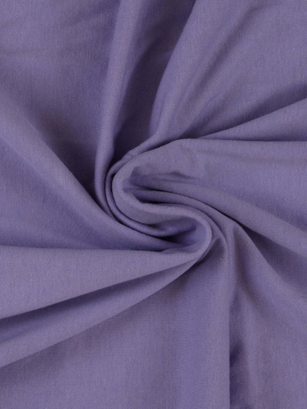 Kvalitex Jersey plachta na jednu posteľ 90x200cm svetlo fialová Kvalitex