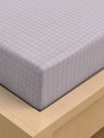 Kvalitex Saténové prestieradlo Luxury Collection 90x200cm Káro fialová Kvalitex