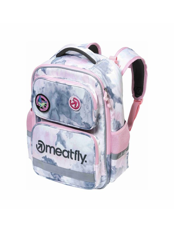 Meatfly Meatfly školská aktovka Max Clouds Pink 17L