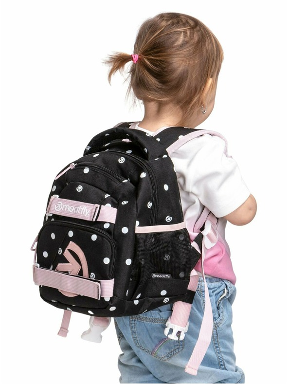 Meatfly Meatfly batoh Levi Black Dots 10 L | Čierna | Objem 10 L