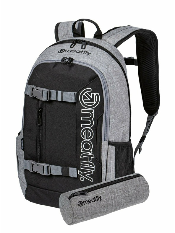 Meatfly Meatfly batoh Basejumper Grey Heather / Black 22 L | Čierna | Objem 22 L