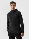 4F Pánska fleece mikina regular s kapucňou 4F