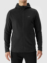 4F Pánska fleece mikina regular s kapucňou 4F