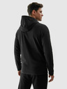 4F Pánska fleece mikina regular s kapucňou 4F