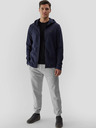4F Pánska fleece mikina regular s kapucňou 4F