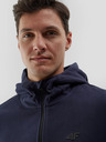 4F Pánska fleece mikina regular s kapucňou 4F