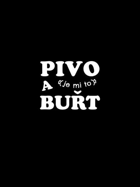 ZOOT.Original Čierne pánske tričko ZOOT.Original PIVO a (je mi to) BUŘT