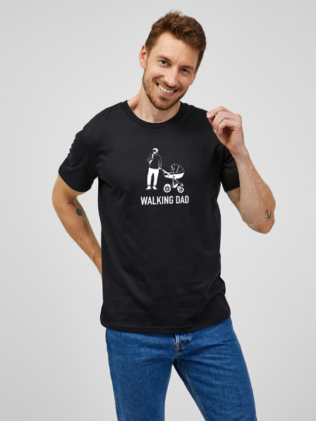 ZOOT.Original Čierne pánske tričko ZOOT.Original Walking Dad