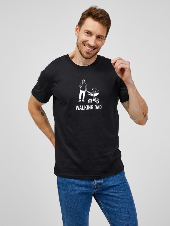 ZOOT.Original Čierne pánske tričko ZOOT.Original Walking Dad