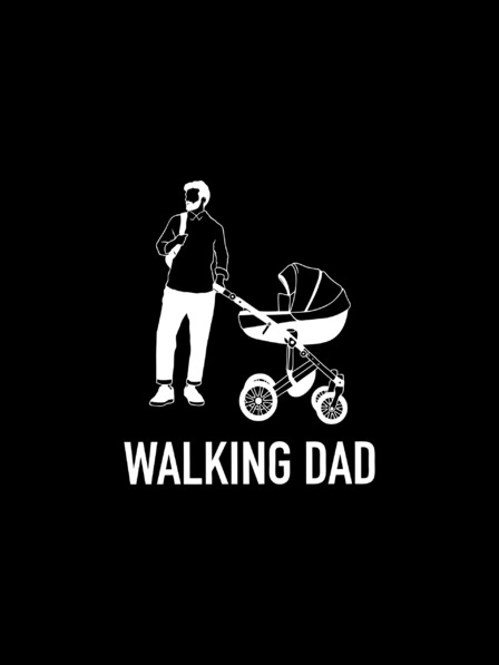 ZOOT.Original Čierne pánske tričko ZOOT.Original Walking Dad