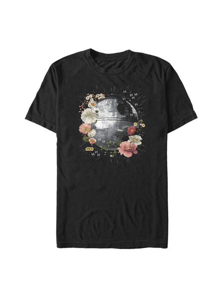 ZOOT.Fan Čierne tričko Star Wars FLORAL DEATH STAR